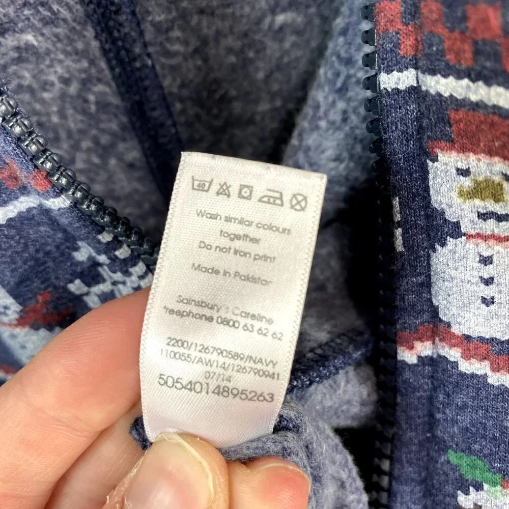 TU Winter Fair Isle One Piece Pajamas 12Y